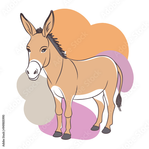 Donkey vector design and art.