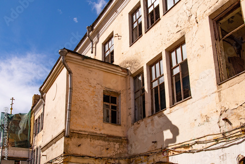 MOSCOW, RUSSIA - Khitrovka, old houses , former flophouses at the beginning of the 20th century.