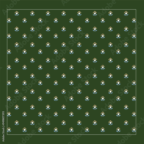 Modern seamless pattern textile design with small and nature vector