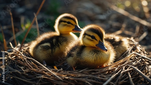 baby duck in the nest
