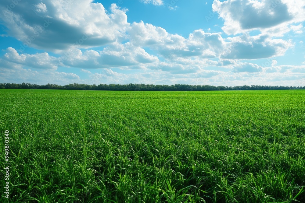 Vast Pasture of Vibrant Green Grass on Sunny Day Vast Pasture of Vibrant Green Grass on Sunny Day