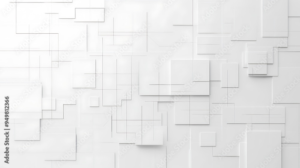 Abstract White Geometric Background