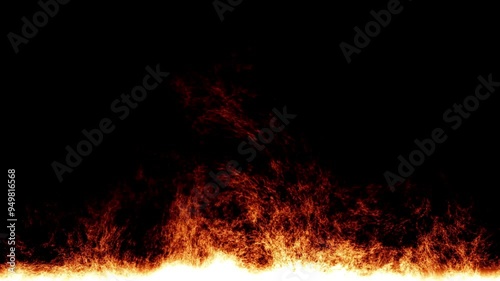 Motion Graphic Animated Design Art Background of Fire Flames Decoration