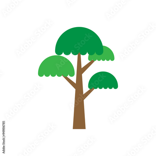 Tree icon vector. Plant illustration sign. Garden symbol or logo.