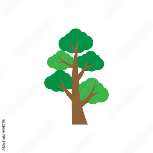 Tree icon vector. Plant illustration sign. Garden symbol or logo.