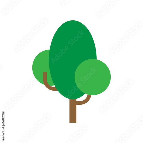 Tree icon vector. Plant illustration sign. Garden symbol or logo.