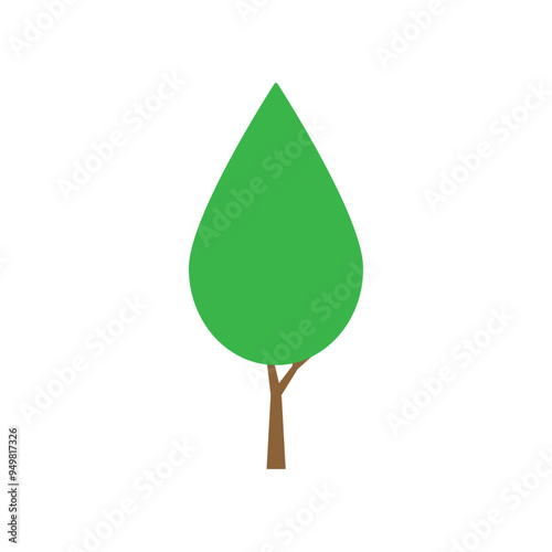 Tree icon vector. Plant illustration sign. Garden symbol or logo.