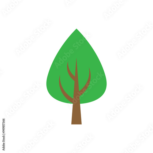 Tree icon vector. Plant illustration sign. Garden symbol or logo.