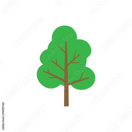 Tree icon vector. Plant illustration sign. Garden symbol or logo.