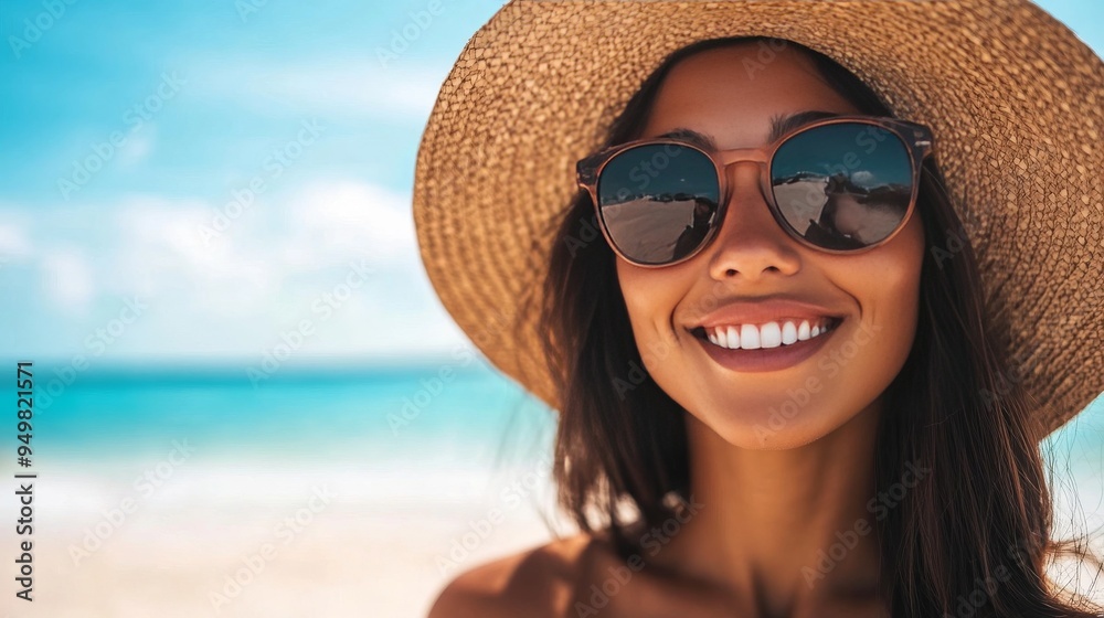 Hats and shades on the shore Hats and shades on the shore