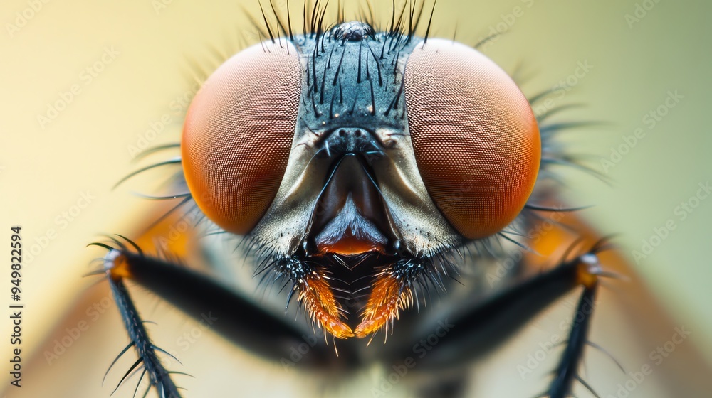 Carrion Inset Close-up image of a blow fly, also known as a carrion fly or cluster ...