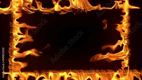 Motion Graphic Animated Design Art Background of Fire Flames Decoration