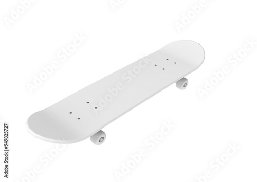 realistic Modern sport skateboard deck with wheels 