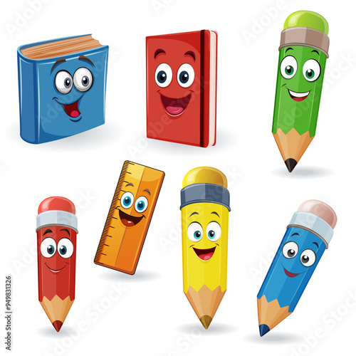 Multicolored fun pencils