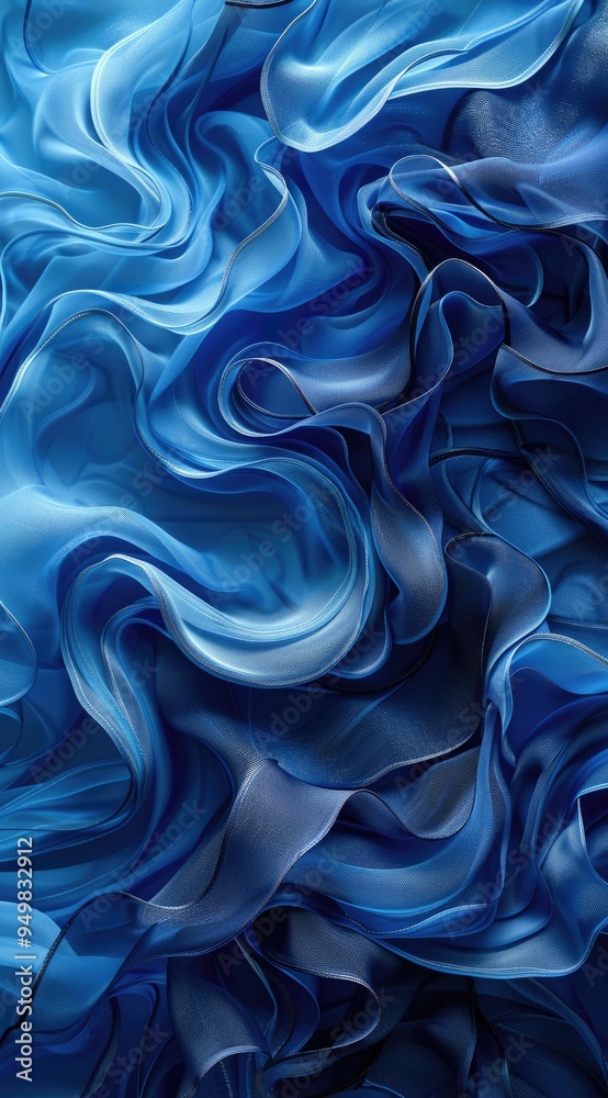 Obraz premium 3d black and blue abstract wallpaper