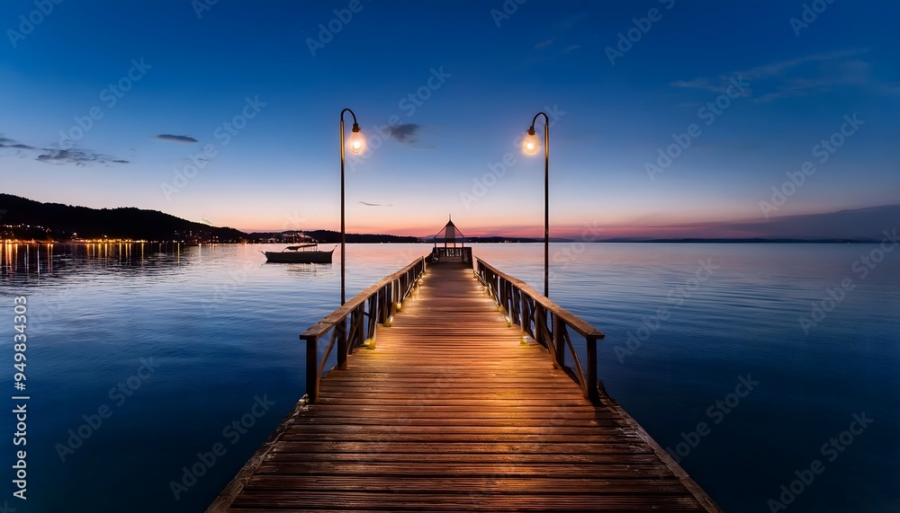 Fototapeta premium Pier at dusk