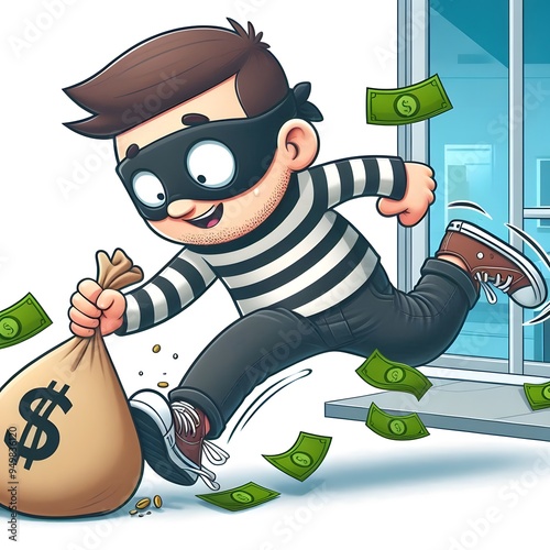 Thief with the loot of money
