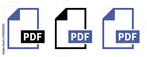 zestaw ikon pliku PDF