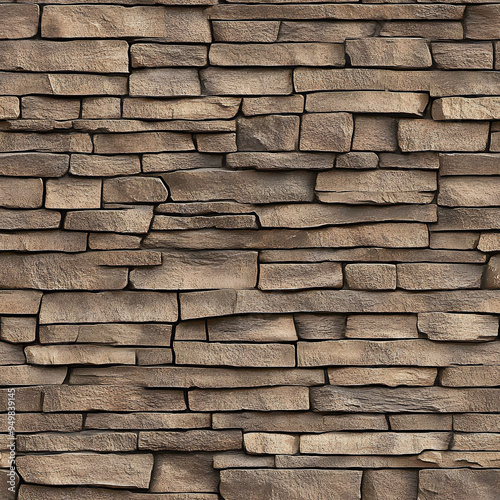 seamless natural stone wall tile texture gray brown stacked garden masonry construction material grain for surface mapping architecture game design 2d flat