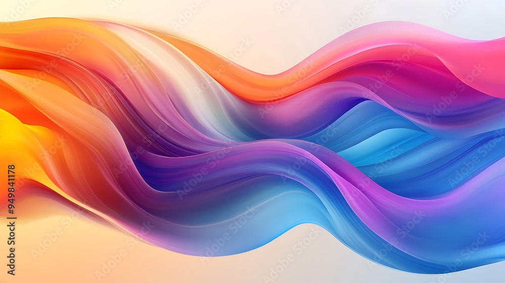 Naklejka premium Abstract Geometric Pattern with Neon Lights