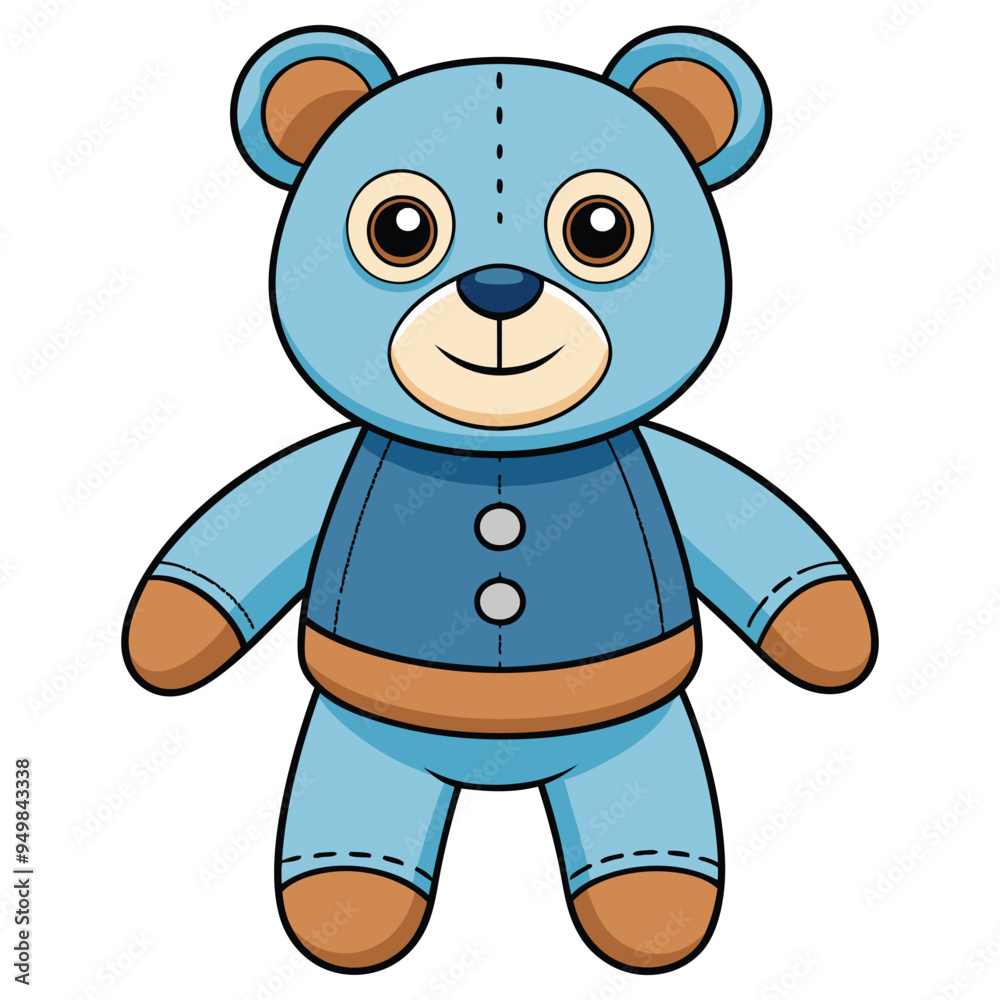 Fototapeta premium Cute Teddy Bear Cartoon Vector Illustration