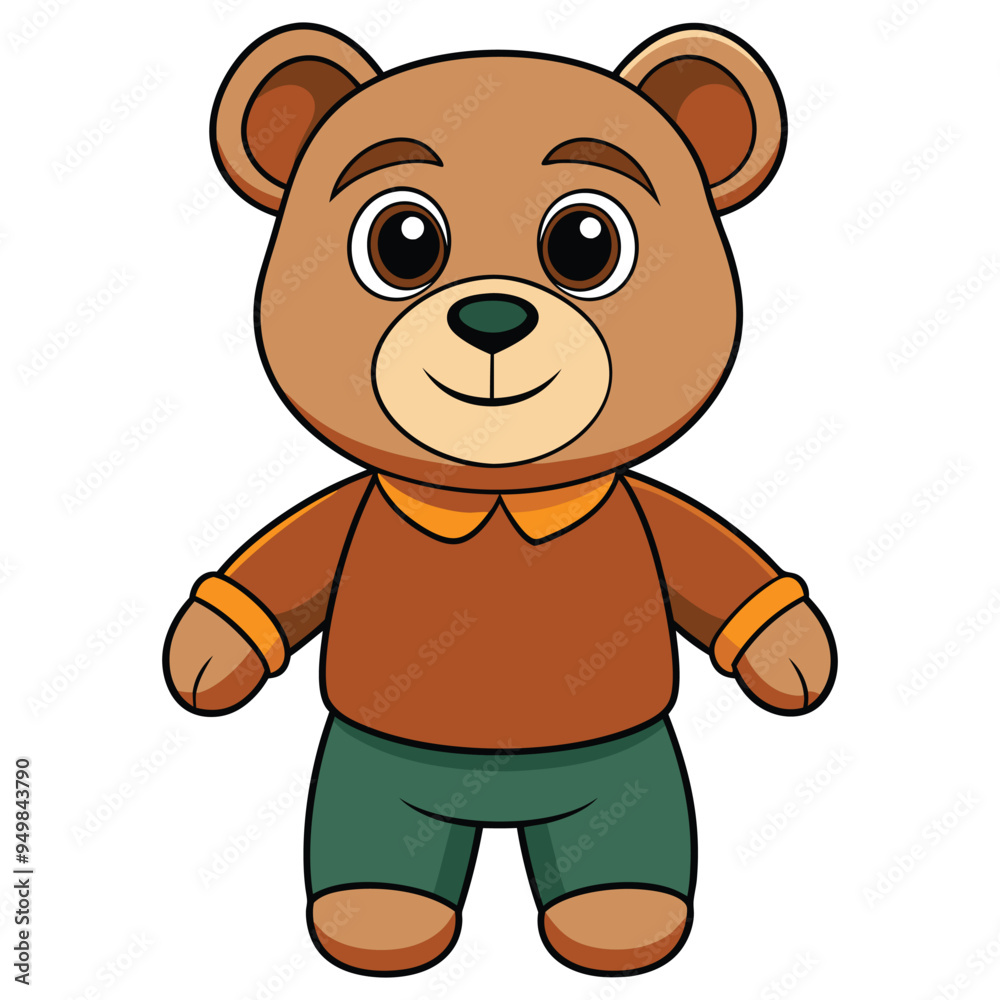 Cute Teddy Bear Cartoon Vector Illustration Cute Teddy Bear Cartoon Vector Illustration