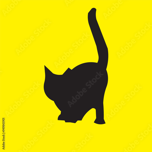 black cat, silhouette of a cat