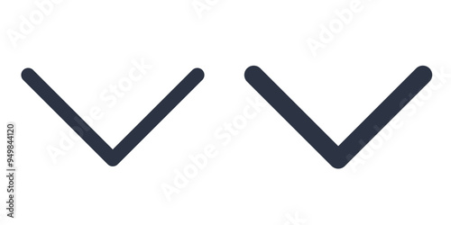 Free Download Chevron Down simple icons set designed in filled, outline, line and stroke style - GFXLoad