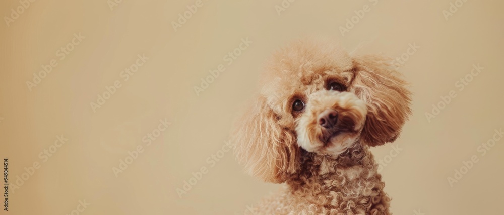 A fluffy, golden dog stands bathed in the soft light of dawn, exuding warmth and tranquility. A fluffy, golden dog stands bathed in the soft light of dawn, exuding warmth and tranquility.