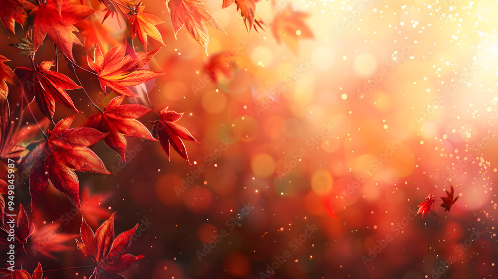web banner design for autumn season and end year activity with red and yellow maple leaves with soft focus light and bokeh background web banner design for autumn season and end year activity with red and yellow maple leaves with soft focus light and bokeh background