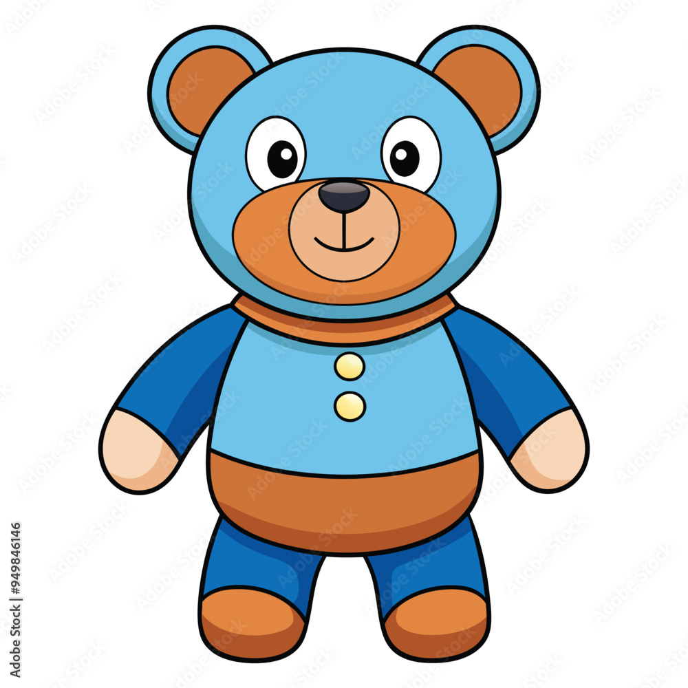 Fototapeta premium Cute teddy bear doll cartoon vector