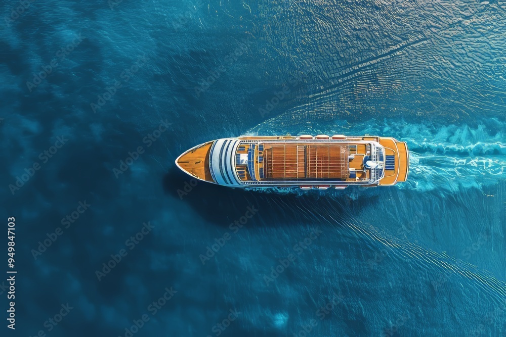 CocoCay, the Bahamas - 27 November 2019: Aerial view of cruise ships. CocoCay, the Bahamas - 27 November 2019: Aerial view of cruise ships.