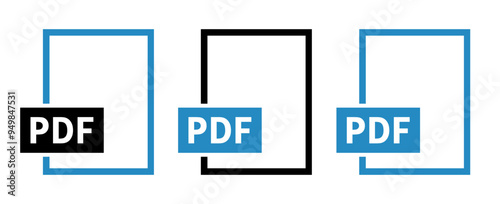 zestaw ikon pliku PDF
