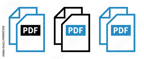 zestaw ikon pliku PDF