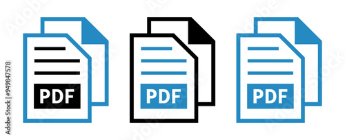 zestaw ikon pliku PDF