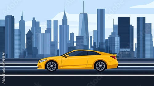 Urban Adventure with a Vibrant Sports Car