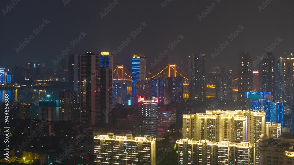 Skyline view of Wuhan City landmark Skyline view of Wuhan City landmark