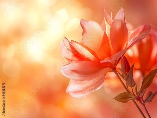  blurred flower orange background