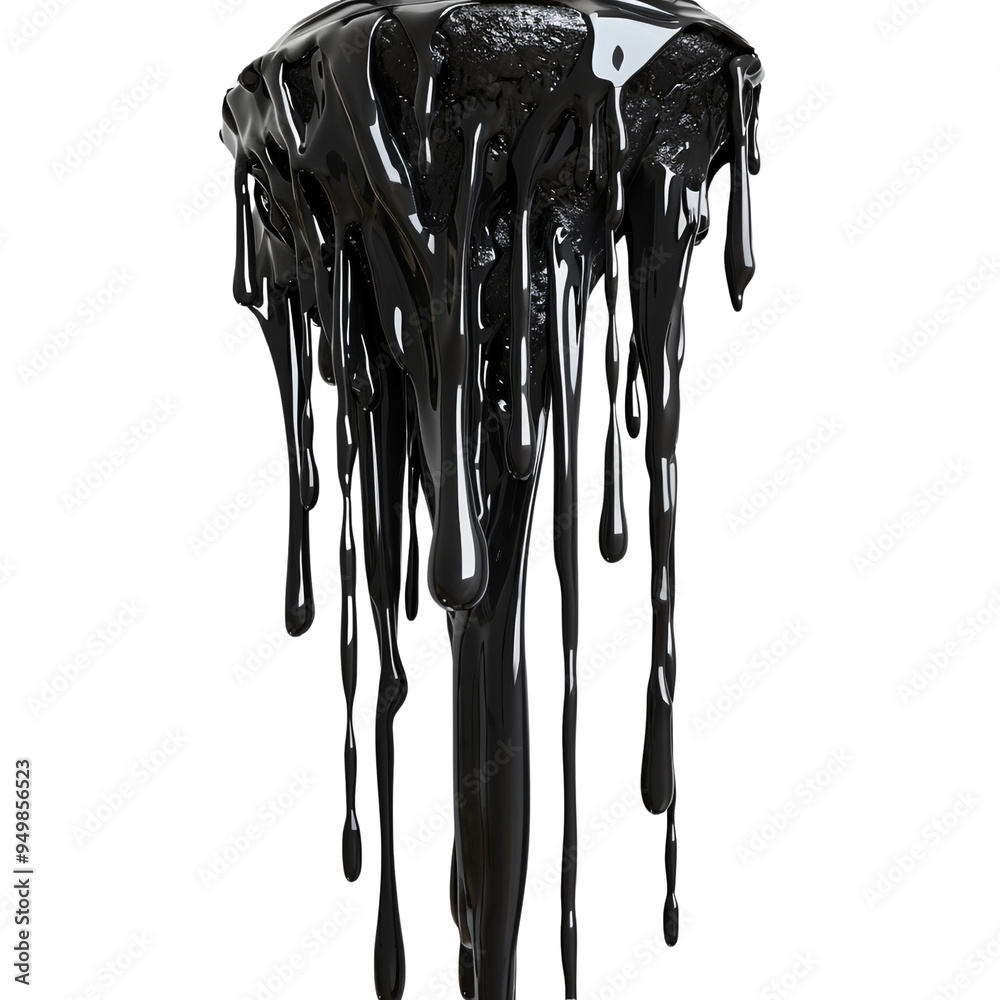 Fototapeta premium Dripping Black Liquid