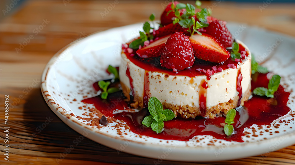 White Plate Topped With Dessert Covered Top White Plate Topped With Dessert Covered Top