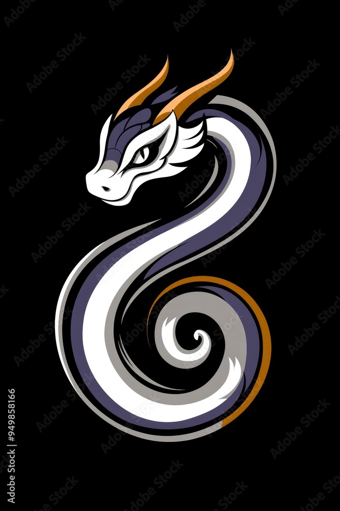 Obraz premium Abstract Dragon Illustration