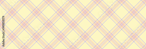 Window tartan texture background, club textile plaid pattern. Textured fabric vector check seamless in light and peach puff colors.