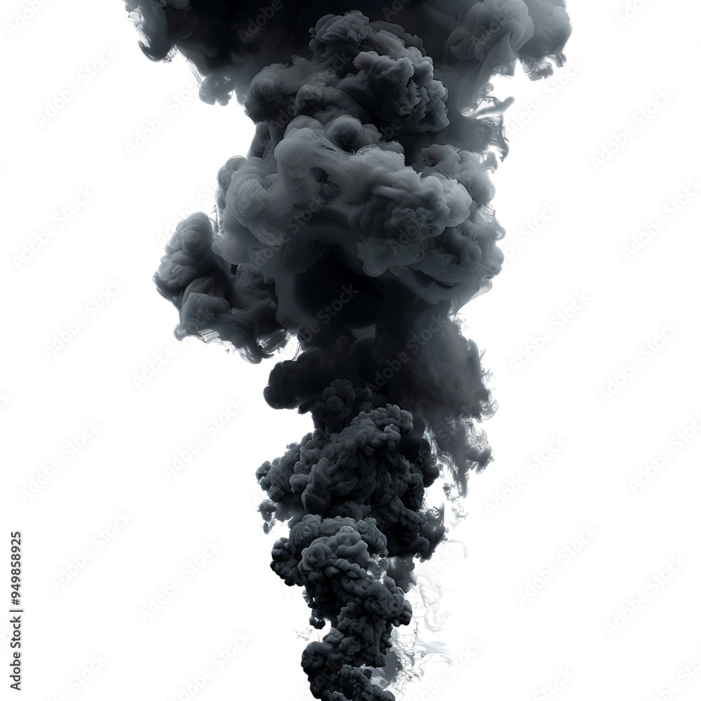 Abstract Black Smoke Swirls in a Dark Background Abstract Black Smoke Swirls in a Dark Background