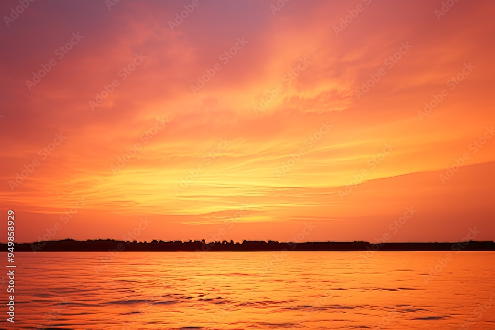 Stunning Sunset Over a Calm Lake - Nature Photography Stunning Sunset Over a Calm Lake - Nature Photography