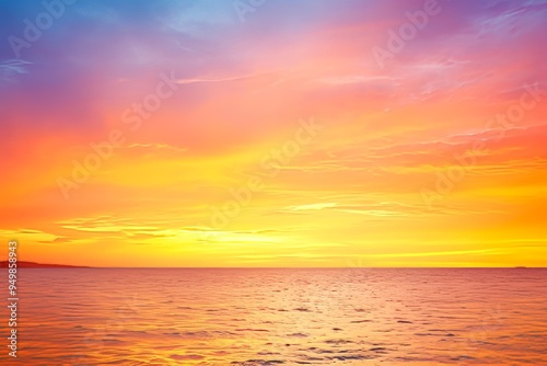 Stunning Sunset Over Calm Ocean Waters