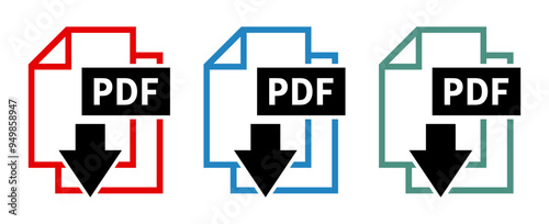 ikony pobierania plików PDF