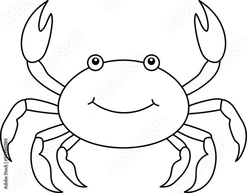 Cute crab clipart design illustration