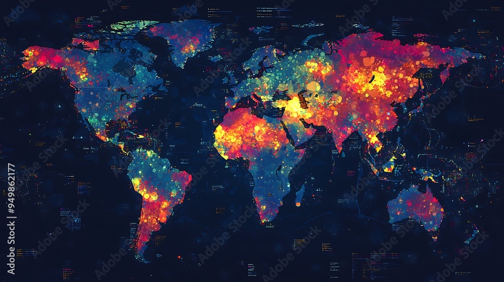Obraz premium Global Monkeypox Outbreak Map: Precise Data Visualization of Affected Regions