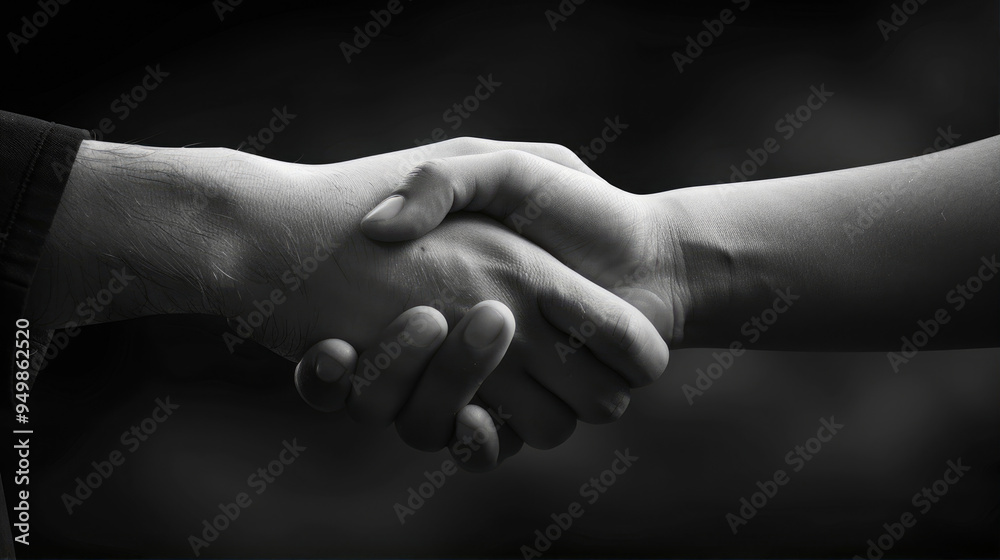 Close-Up of Handshake in Outdoor Setting Close-Up of Handshake in Outdoor Setting