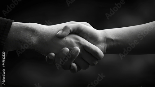 Close-Up of Handshake in Outdoor Setting